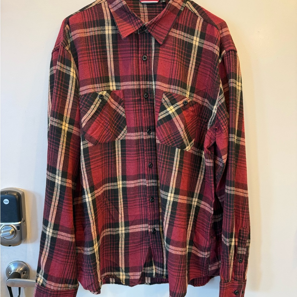 Men's Red Plaid Shirt